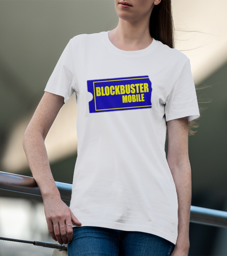 BLOCKBUSTER MOBILE Blue Ticket Nostalgia T-Shirt