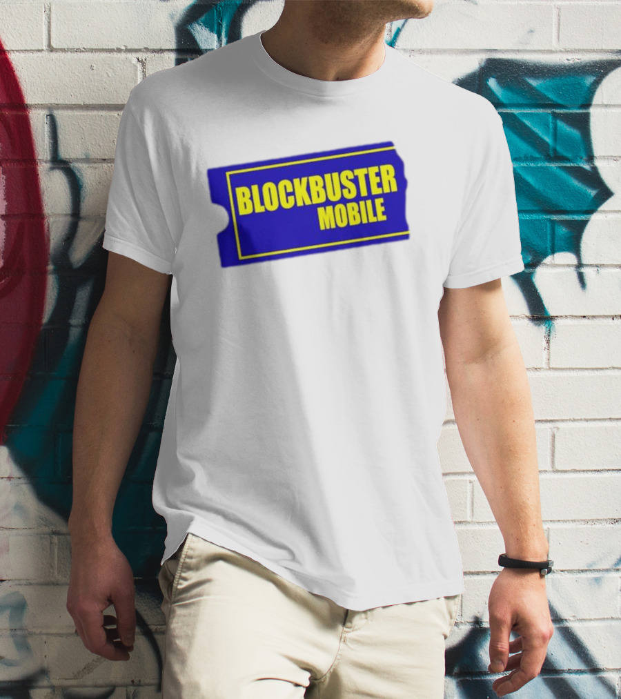 BLOCKBUSTER MOBILE Blue Ticket Nostalgia T-Shirt