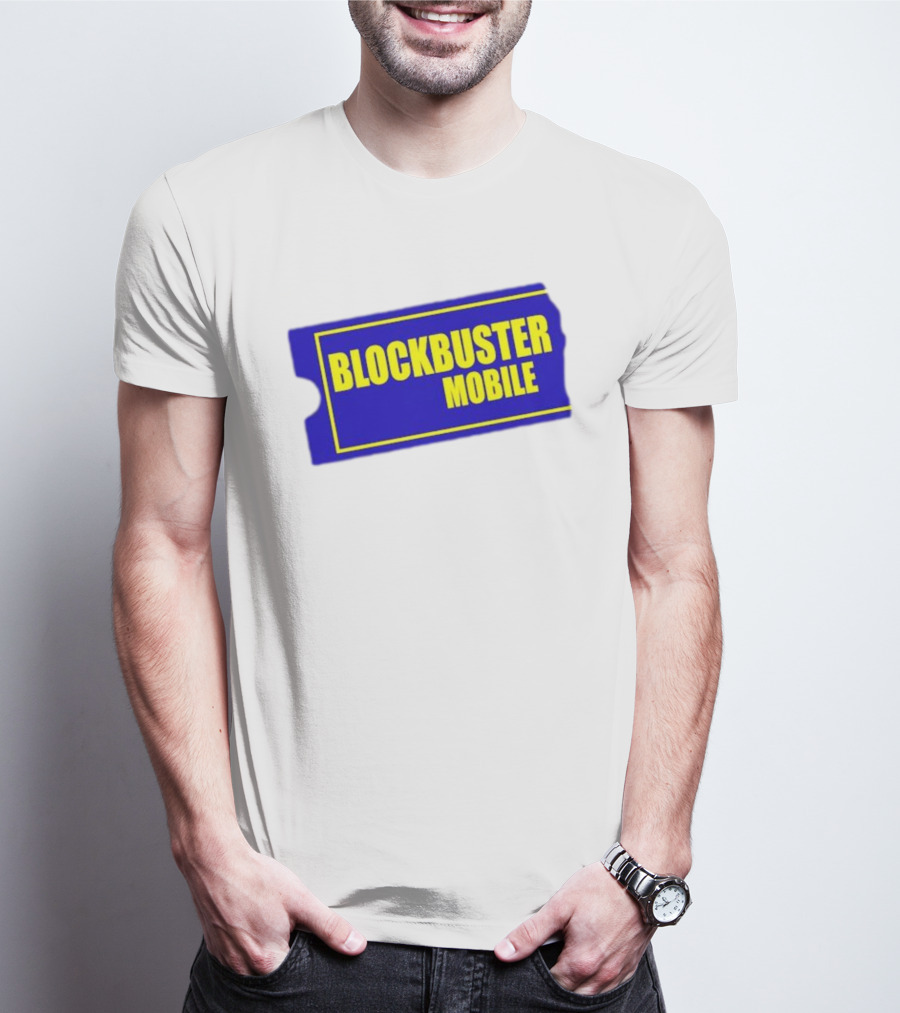 BLOCKBUSTER MOBILE Blue Ticket Nostalgia T-Shirt