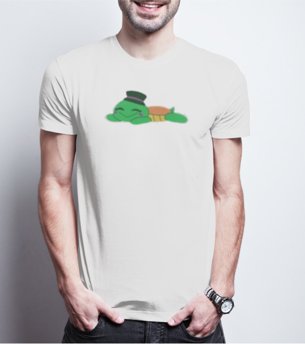 Mr Springs Sleepy Turtle Cute Cartoon Top Hat T-Shirt