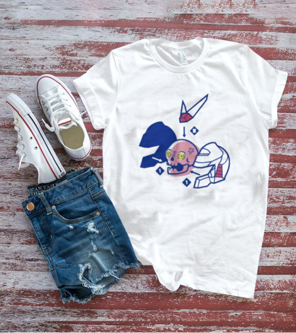 Pewdiepie Merch Represent Mecha Skull Helmet Anatomy T-Shirt