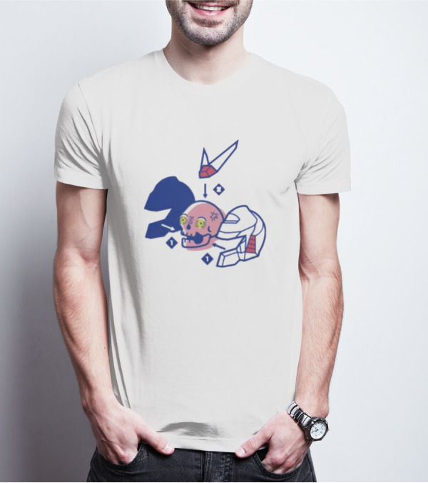 Pewdiepie Merch Represent Mecha Skull Helmet Anatomy T-Shirt