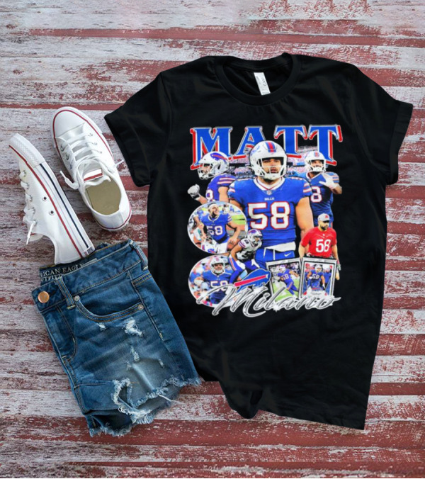 Buffalo Bills NFL Matt Milano 58 Football Highlights T-Shirt
