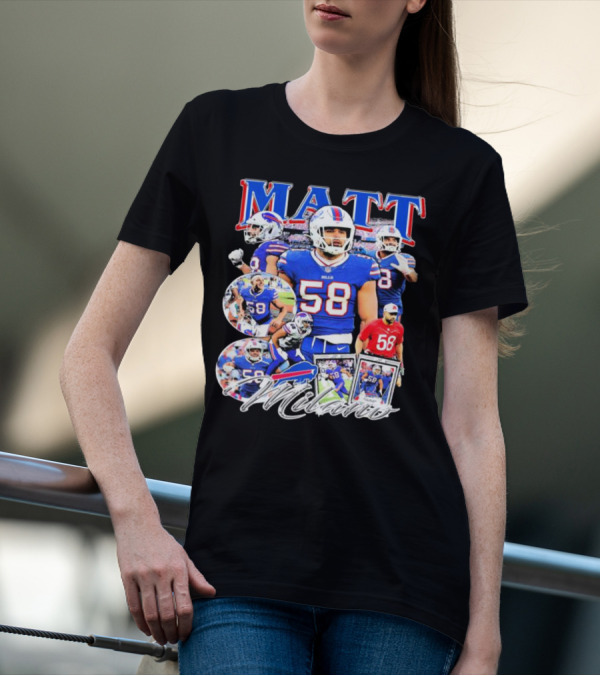 Buffalo Bills NFL Matt Milano 58 Football Highlights T-Shirt