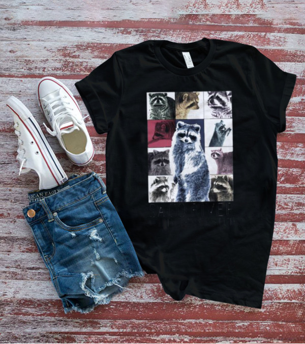 Raccoons Through The Eras Saco River Wildlife Center Wildlife Appreciation T-Shirt
