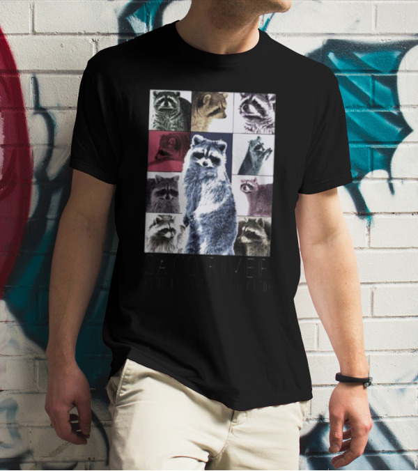 Raccoons Through The Eras Saco River Wildlife Center Wildlife Appreciation T-Shirt