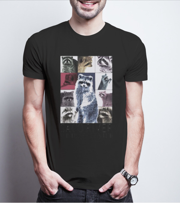 Raccoons Through The Eras Saco River Wildlife Center Wildlife Appreciation T-Shirt