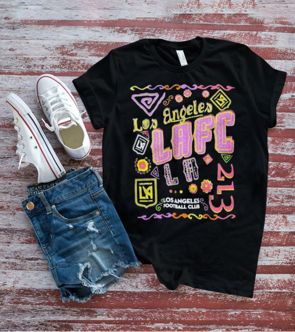 Los Angeles FC Papel Picado 213 LAFC Los Angeles Football Club T-Shirt