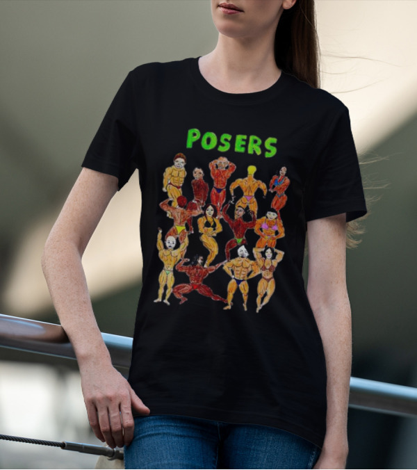 POSERS Bodybuilding Characters Flexing T-Shirt