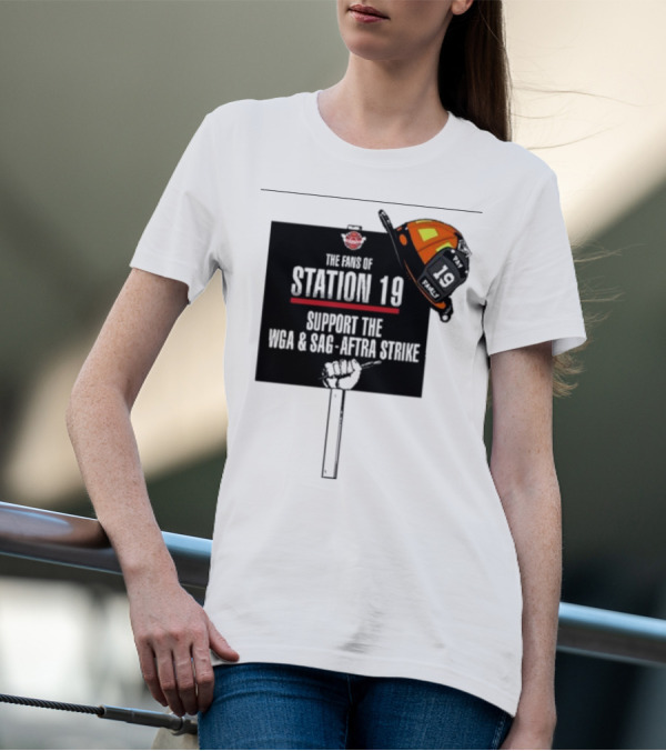 Station 19 Fans Support WGA And SAG-AFTRA Strike With Firefighter Iconography T-Shirt