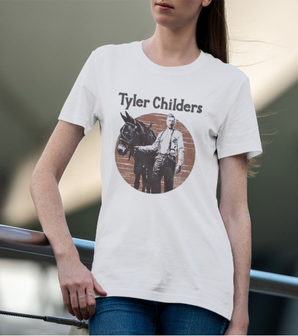 Tyler Childers Vintage Man With Mule Brown Circle T-Shirt