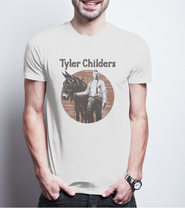 Tyler Childers Vintage Man With Mule Brown Circle T-Shirt