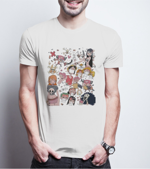 Worldofdarko One Piece Character Collage Animation T-Shirt