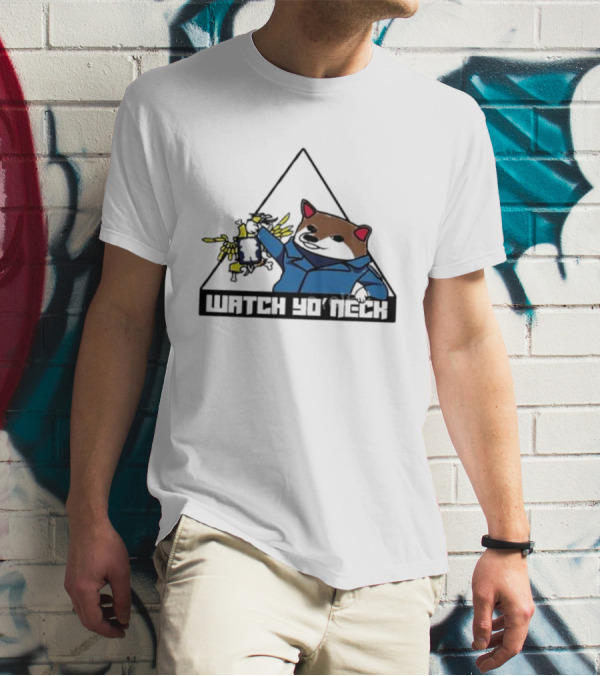Watch Yo’ Neck Raccoon Meme Triangle Warning T-Shirt