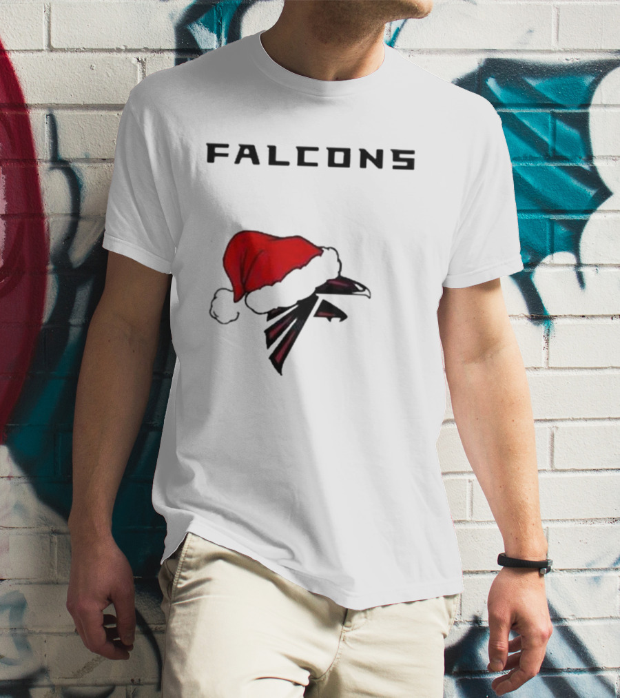 Falcons Santa Hat Christmas Atlanta T-Shirt