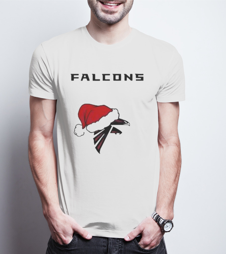 Falcons Santa Hat Christmas Atlanta T-Shirt