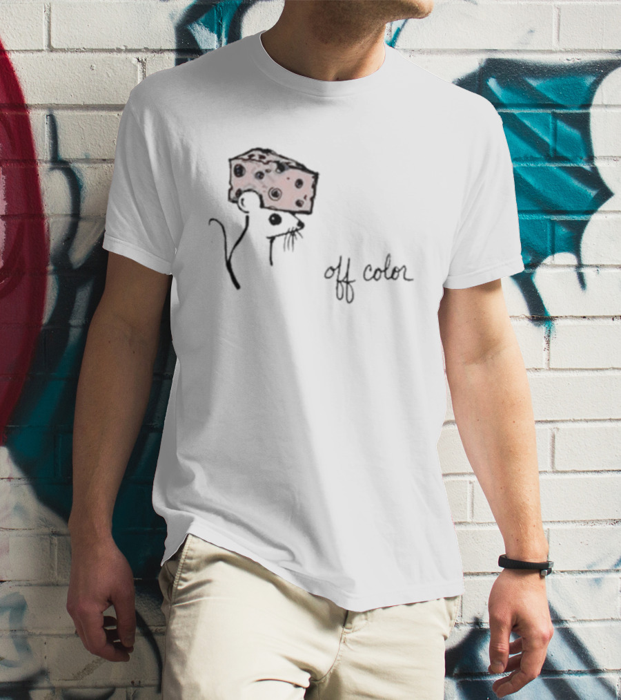 Off Color Brewing Cheesehead Mouse Off Color Sketch Drawing T-Shirt