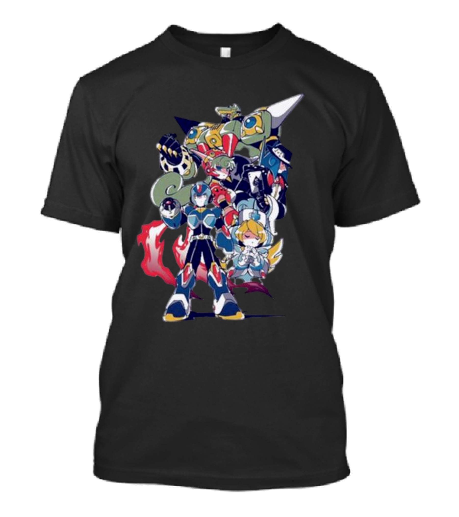 Mega Man Armor Heroes Unite Legends T-Shirt