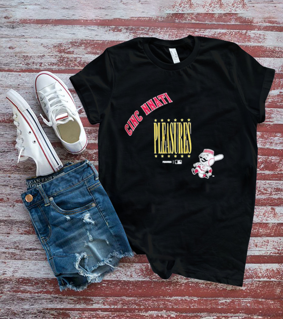 Cincinnati Pleasures MLB Collaboration With Mascot T-Shirt