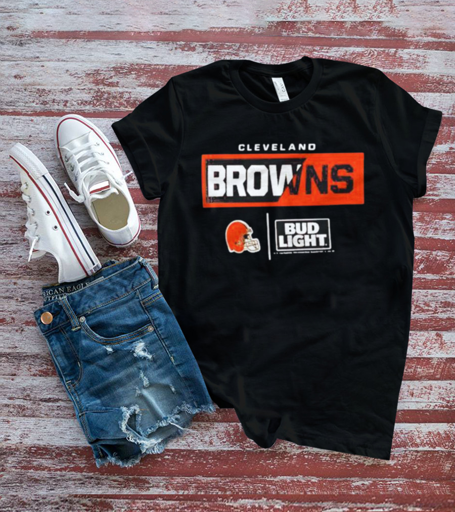 Cleveland Browns Bud Light NFL Partnership With Cleveland Helmet T-Shirt