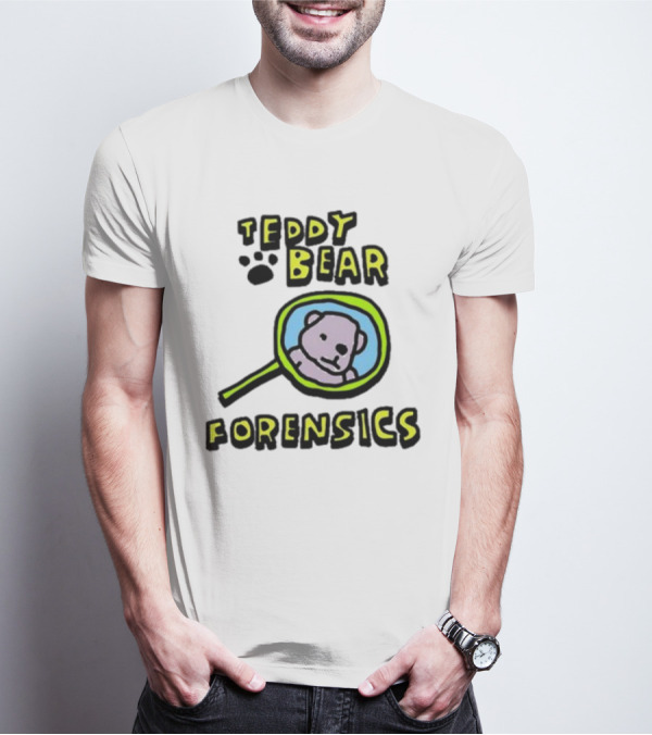 Teddy Bear Forensics Bear With Magnifying Glass T-Shirt