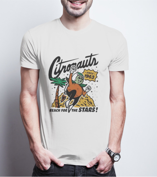 UCF Citronauts Since 1963 Reach For The Stars With Astronaut Orange And Palm Tree T-Shirt