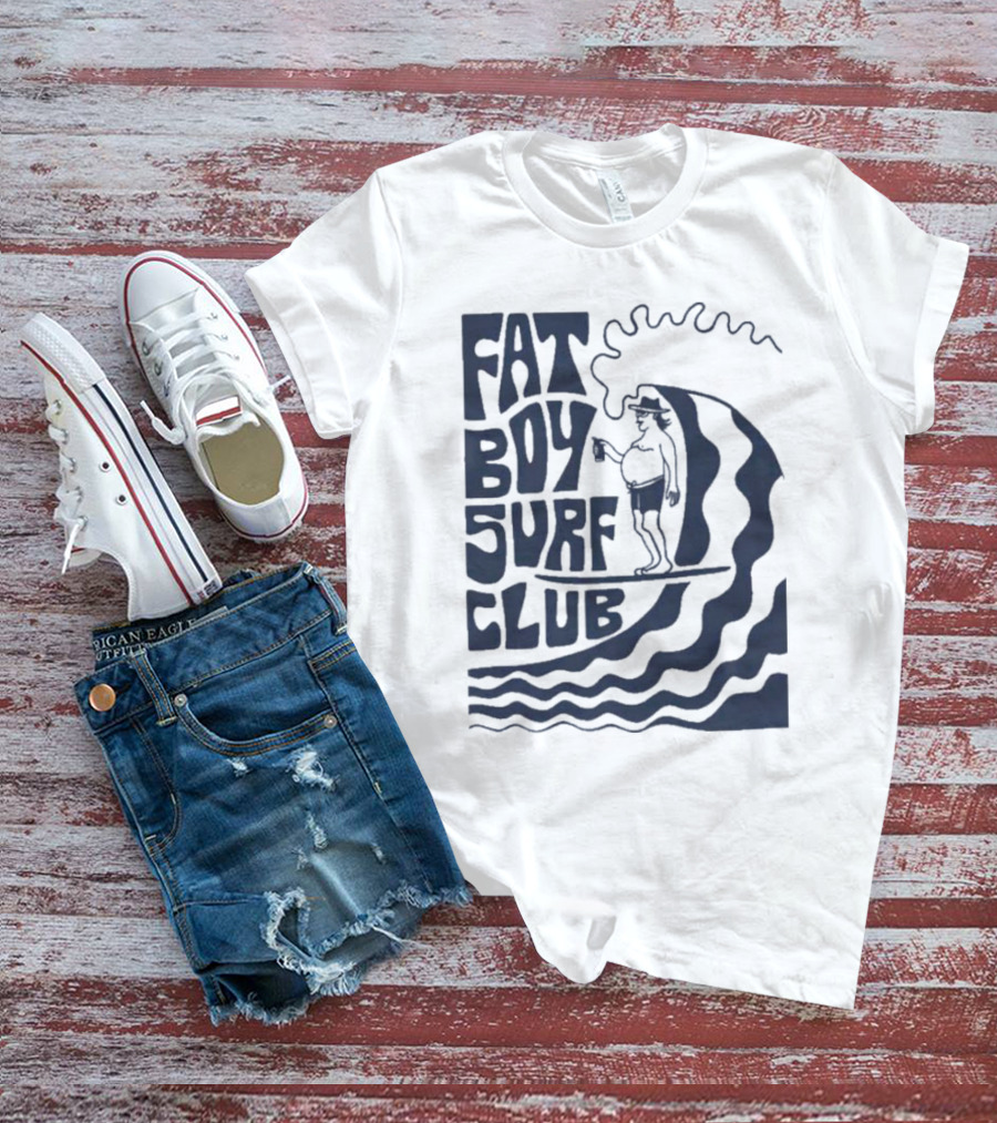 Fat Boy Surf Club Big Wave Jerry Surfing Adventure T-Shirt