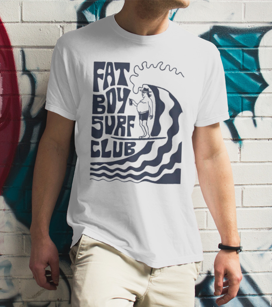 Fat Boy Surf Club Big Wave Jerry Surfing Adventure T-Shirt