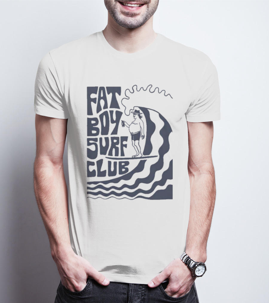 Fat Boy Surf Club Big Wave Jerry Surfing Adventure T-Shirt
