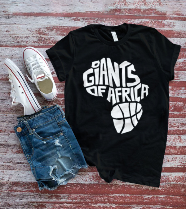 Giants Of Africa Basketball Map T-Shirt