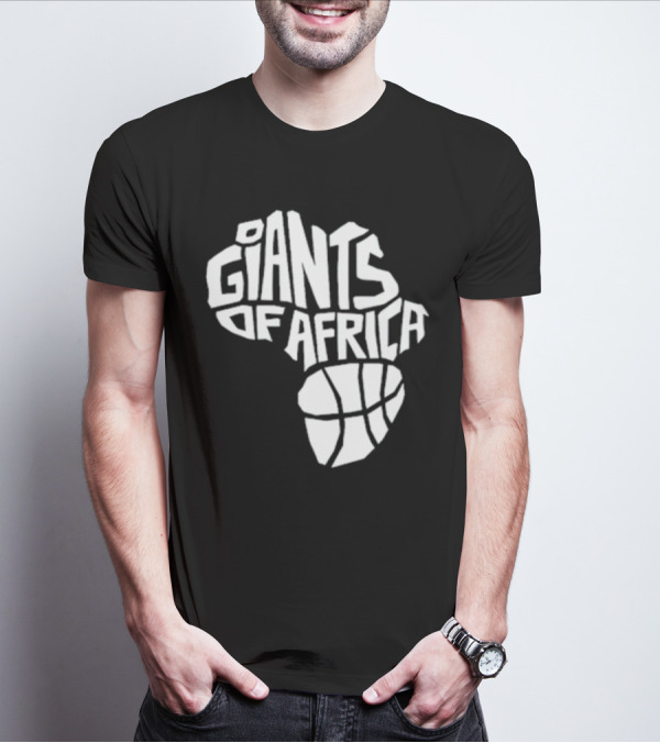 Giants Of Africa Basketball Map T-Shirt