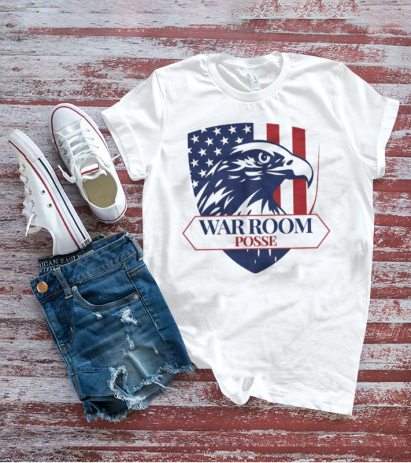 War Room Posse Eagle Shield U.S. Flag Stripes Badge T-Shirt