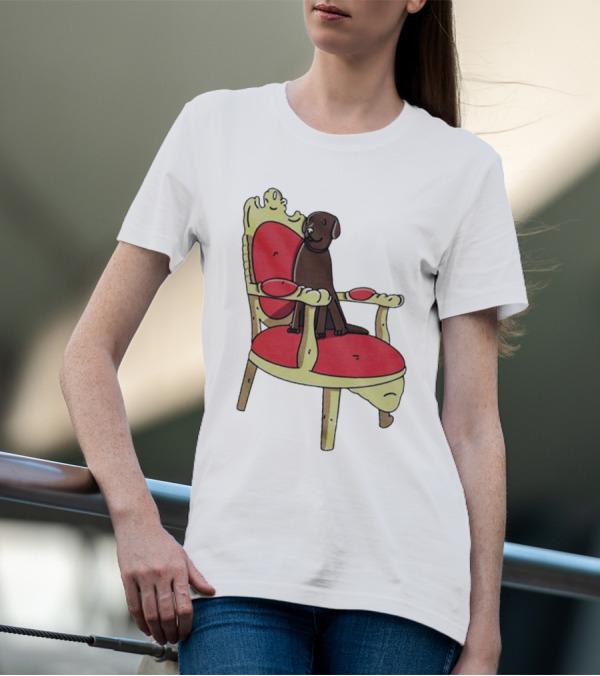 Win The Dog On A Royal Throne Chair T-Shirt