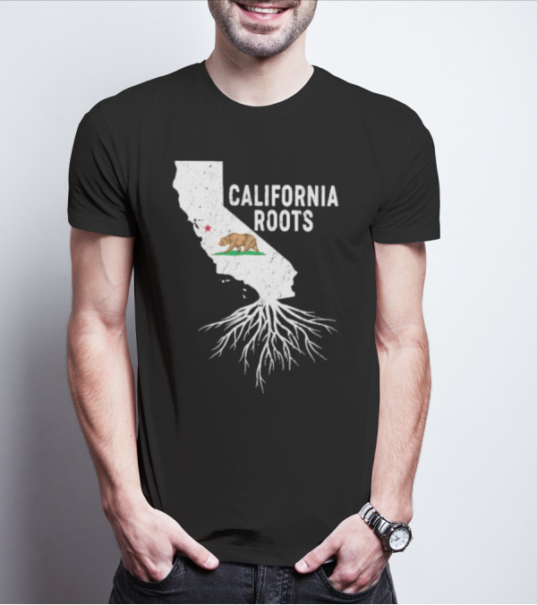 California Roots Bear And State T-Shirt