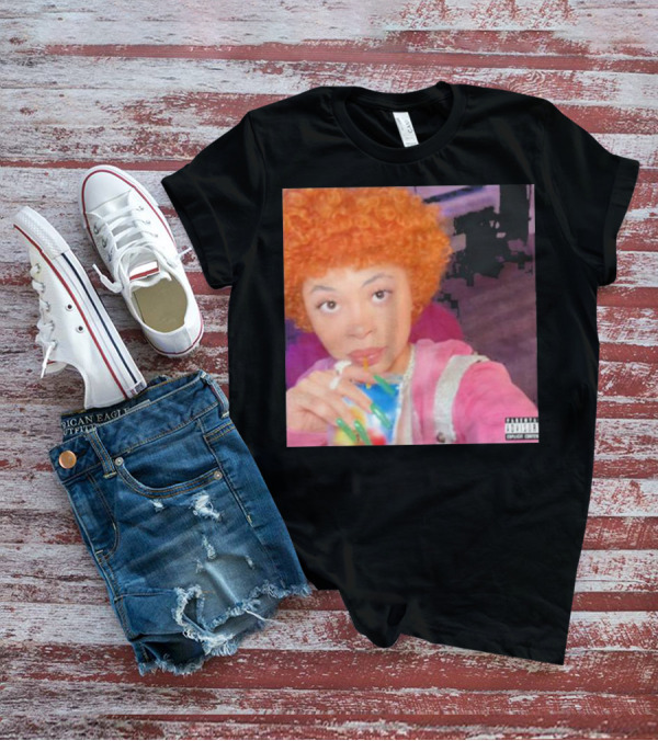 Ice Spice Drinking Colorful Beverage Parental Advisory T-Shirt