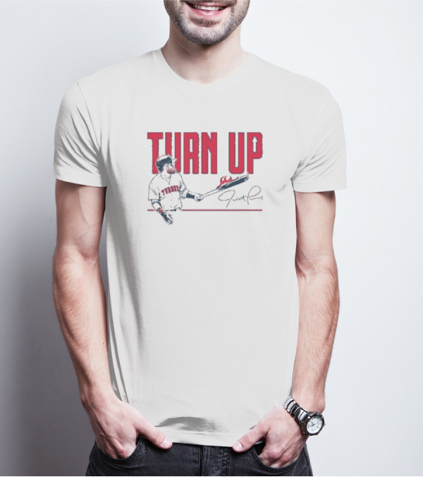 TURN UP Justin Turner Signature TORO Flaming Bat T-Shirt