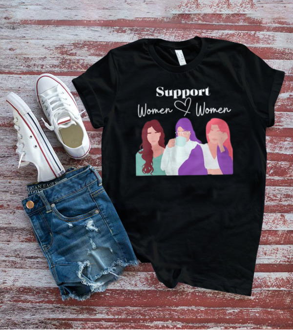 Support Women Love Women Boss Letter Print T-Shirt