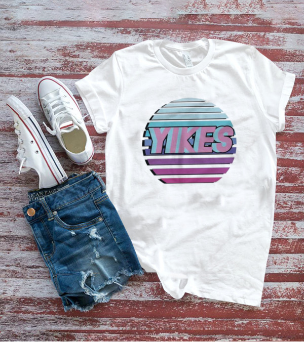 Yikes Retro Pastel Circle Stripe Aesthetic T-Shirt