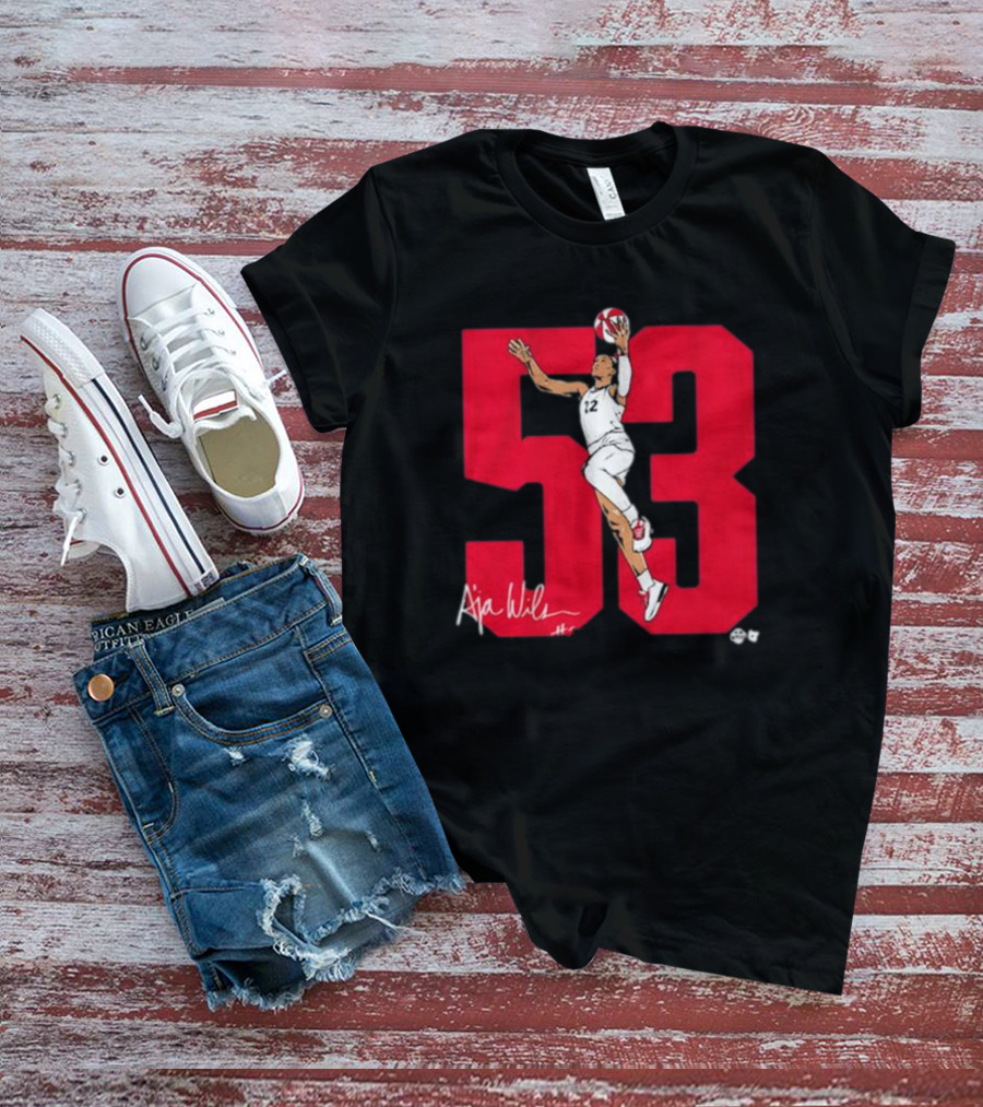 A’ja Wilson 53 Signature Dunk Jumpshot Number 22 T-Shirt
