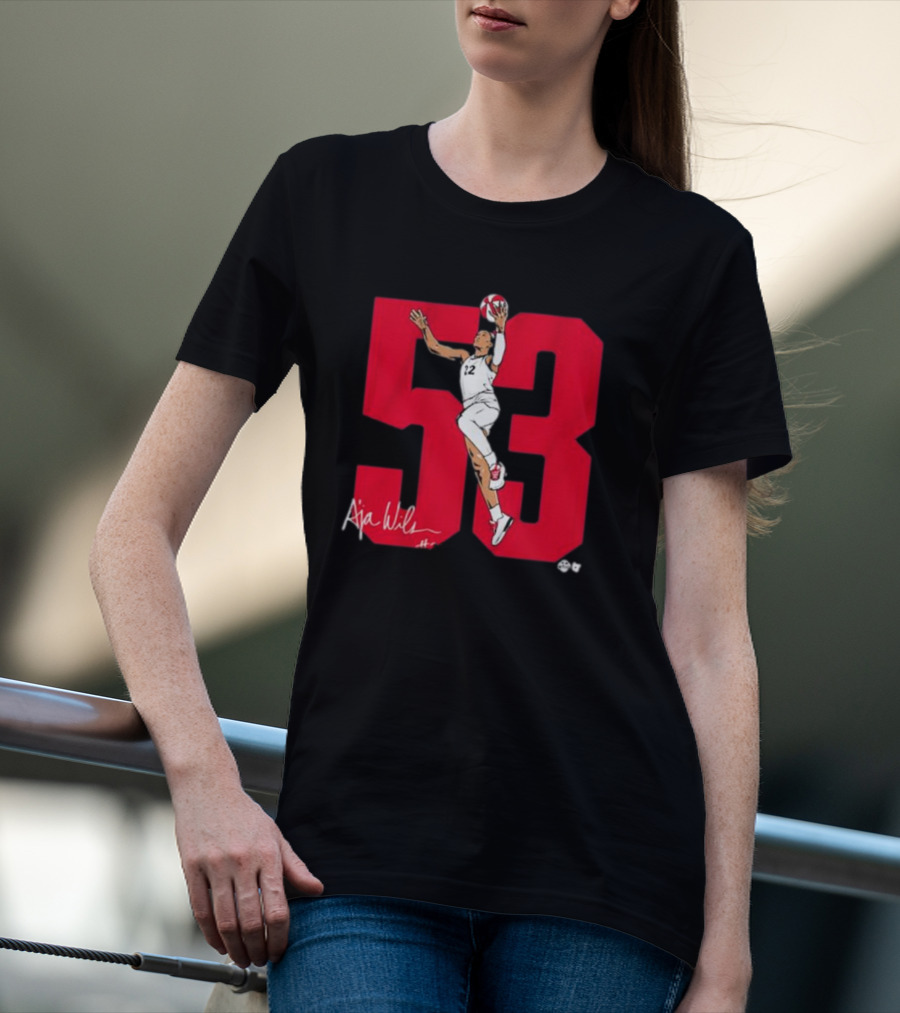 A’ja Wilson 53 Signature Dunk Jumpshot Number 22 T-Shirt