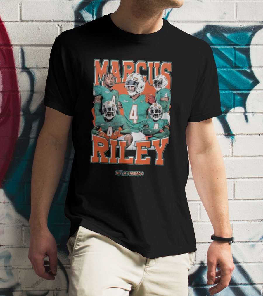 Florida A&M Rattlers Marcus Riley Football Nr 4 NTBA Threads T-Shirt
