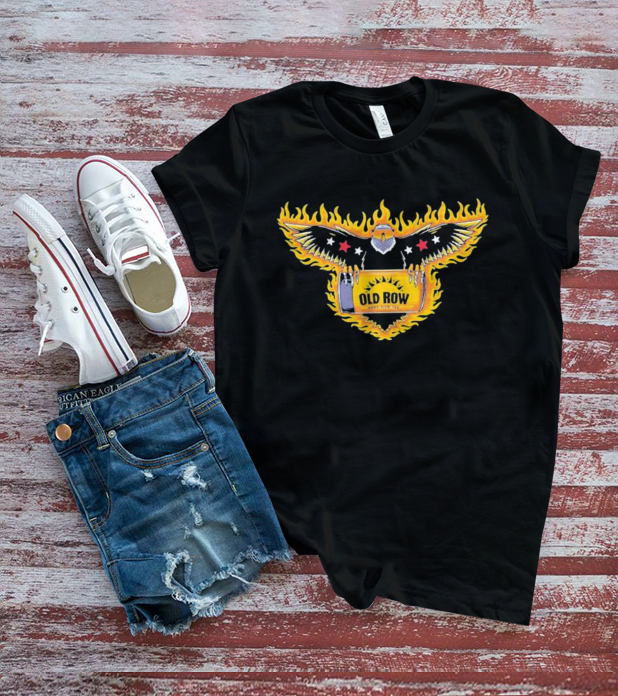Old Row Hard Iced Teagle Flaming Eagle Graphics T-Shirt
