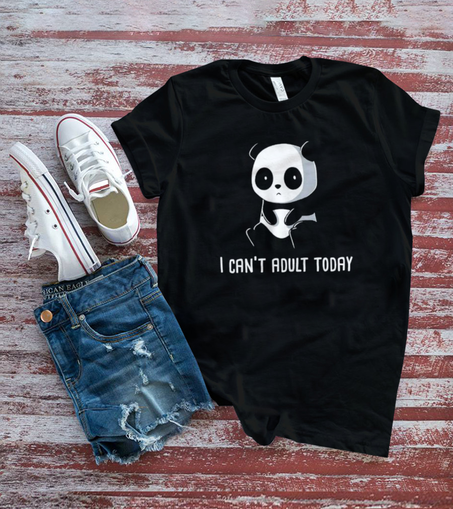 Trisha Hershberger Teeturtle Panda I Can’t Adult Today T-Shirt