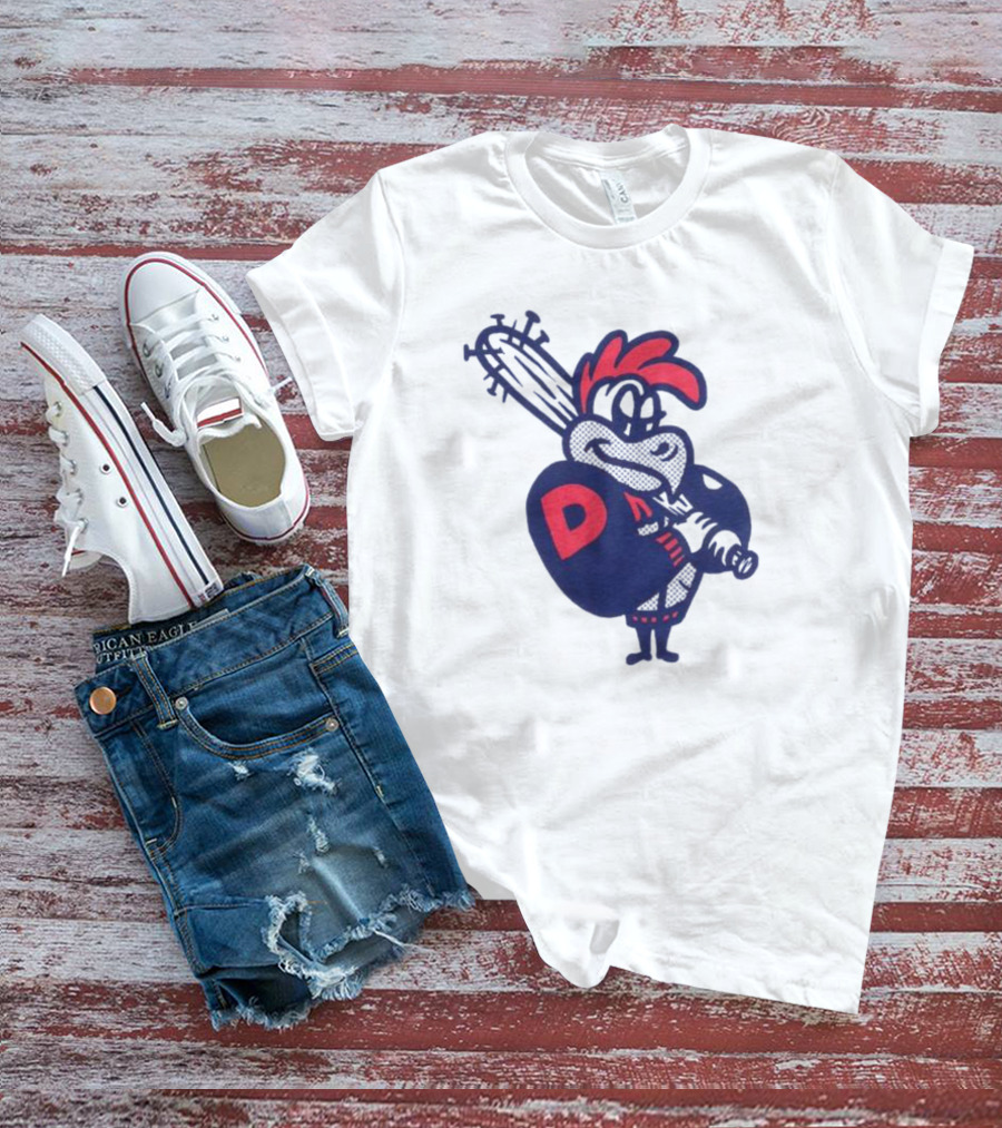 Dac Rooster Baseball Bat Retro Cartoon Character T-Shirt
