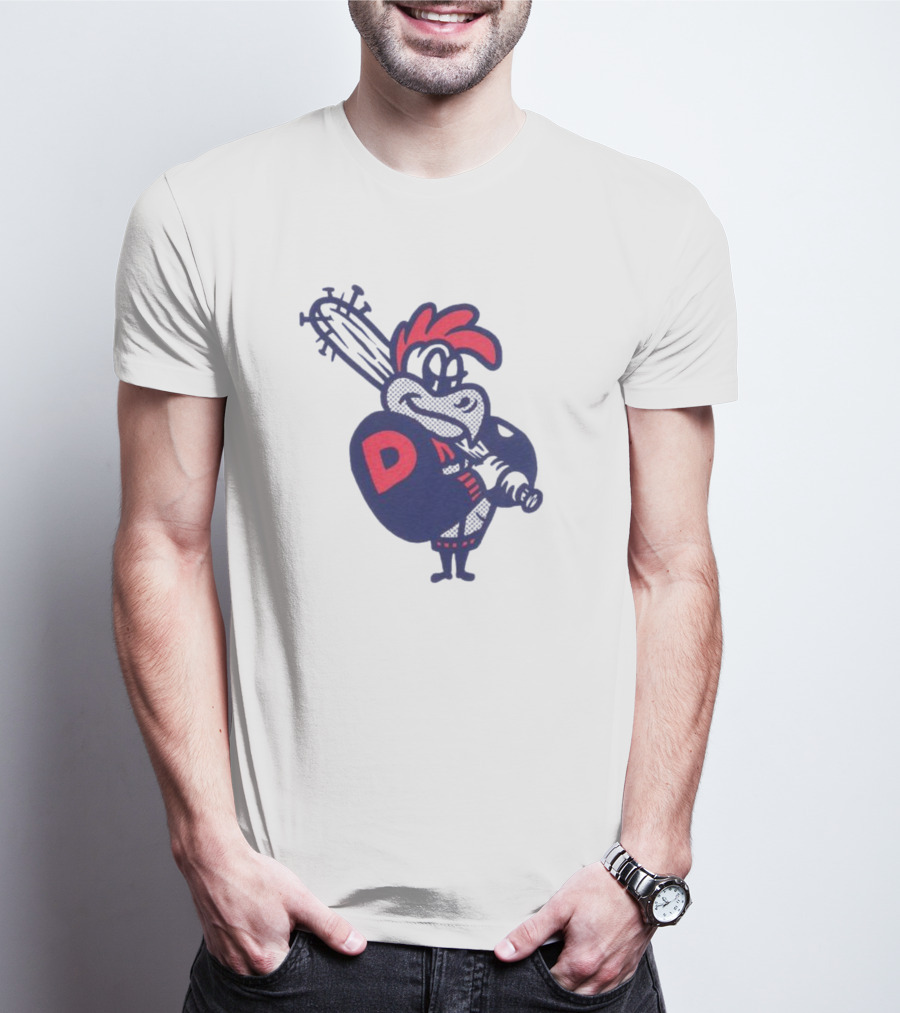 Dac Rooster Baseball Bat Retro Cartoon Character T-Shirt