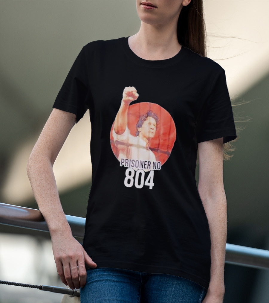 Imran Khan Prisoner No 804 Raising Fist Symbolic Image T-Shirt