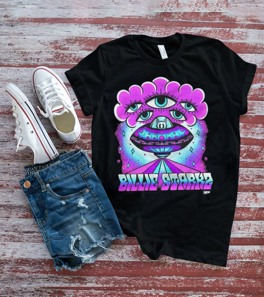 Billie Starks AEW Close Encounters UFO Alien Eyes T-Shirt