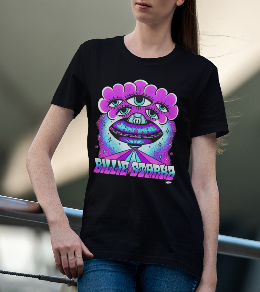 Billie Starks AEW Close Encounters UFO Alien Eyes T-Shirt