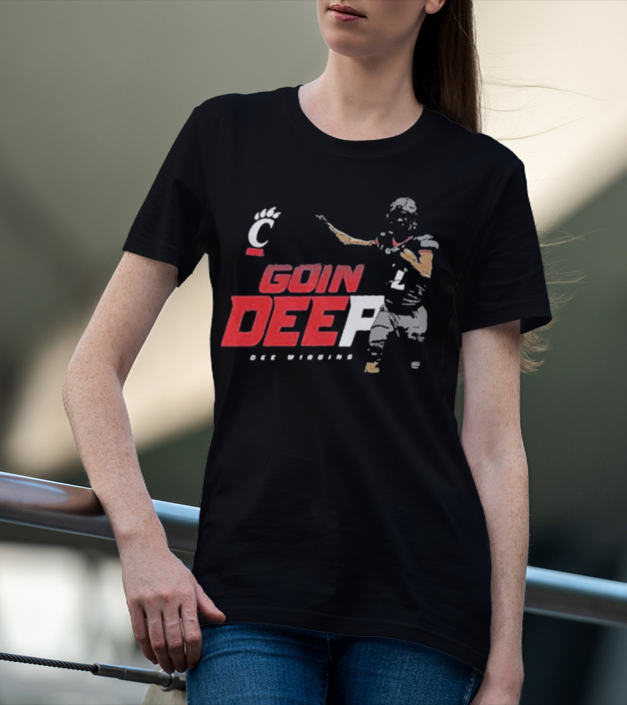 Cincinnati Bearcats Dee Wiggins Goin’ Deep T-Shirt