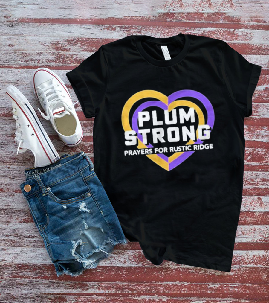 Plum Strong Prayers For Rustic Ridge Heart T-Shirt